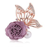 61 Style Women Retro Rhinestone Crystal Flower Wedding Bridal Corsage Brooch Pin Popular Fashion Novelty Creation | StyleID - #53_ Lotus Color Cloth Flower.