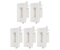 Buyer's Point Recessed Low Voltage Cable Wall Plate, Easy to Mount Outlet to Hide & Pass Tech Wires Through for HDMI, TV, Video, Audio, Network, Speaker Wires, Cord Concealer Cover Hider (5 Pack)