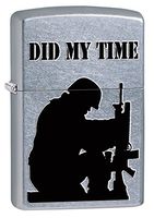 Zippo Lighter: Army Soldier, Did My Time - Street Chrome 76890