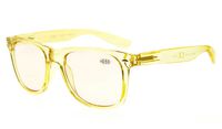Eyekepper Blue Light Blocking Glasses Digital Eye Strain Prevention Large Simple Computer Eyeglasses (Yellow, 0.00)