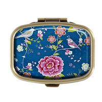 Top A Flowers Custom Personalized Square Pill Box Decorative Box Vitamin Container Pocket Or Wallet (Flowers-4)