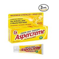 Aspercreme Odor Free Topical Analgesic Cream, 3 oz. Tube - Pack of 3