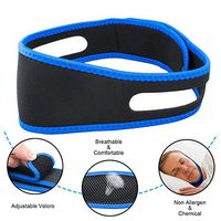 Stop Snoring Devices Adjustable Anti Snoring Chin Strap for Men and Women Sleep Aids for Snoring Sleeping Mouth Breather Snore Stopper Perfect Solution (Blue)