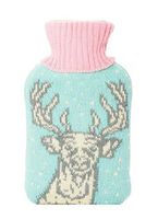 NPW Fair Isle Mini Reusable Gel Hand Warmer, Cream Heart