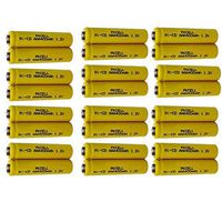 AAA 1.2V 400mAh NICD Rechargeable Battery Button Top for Solar Lights 24PC