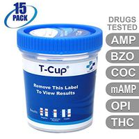 MiCare [15pk] - 6-Panel Multi Drug Test Cup (AMP/BZO/COC/mAMP/OPI/THC) #MI-TDOA-264