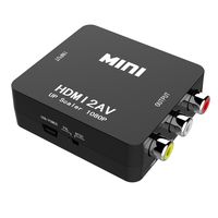 HDMI to RCA,HDMI to AV,Smallriver 1080P HDMI to AV 3RCA CVBs Composite Video Audio Adapter Supporting NTSC/PAL with USB Charge Cable for PS4,PS3,TV,STB PC,Laptop,Xbox,VHS,VCR,Camera DVD -Black