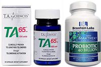 T.A. Sciences TA-65 30 Capsules Includes Free Bottle of Braxton Labs Probiotic 60 Vegetable Caps