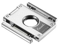 Personalized Caseti Kukri Double Guillotine Cigar Cutter - Chrome & Black Lacquer with Free Laser Engraving
