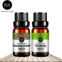Vetiver Sandalwood Essential Oil Set Now Aromatherapy 100% Pure Therapeutic Grade Oils, 2/10ml - Pack of 2