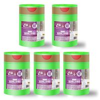 Coral 4 Gallon 5 Pack（450 Counts）Green 22in×20in Recycling Bags Kitchen Trash Bags Drawstring Garbage Bags Four-Color Trash Bags