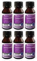 De La Cruz 1% Gentian Violet First Aid Antiseptic Liquid, Made in USA 1 FL OZ (6 Bottles)