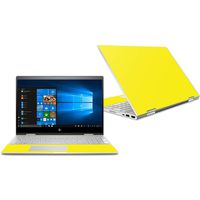 MightySkins Skin Compatible with HP Envy x360 Convertible 15" (2018) - Solid Yellow | Protective, Durable, and Unique Vinyl Decal wrap Cover | Easy to Apply, Remove | Made in The USA