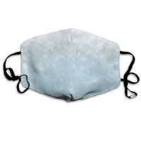 Blue Snowflakes Illustration Girls Mouth Mask Earloop Mask Kids Cool Mouth Face Mask Masks Earloop Washable And Reusable With Adjustable Ear Loops