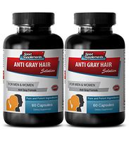 Folic Acid Supplement - Anti Gray Hair - Plant sterols Supplements (2 Bottles - 120 Capsules)