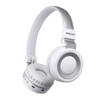 HM1 Noise Cancelling Wireless Headphone On Ear with Mic and Alexa Voice contro, Soft Memory Protection Earmtuffs for TV Cellphone Travel Work and Support TF Card (White)