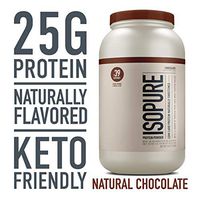 Isopure Low Carb Naturally Sweetened, Zinc for Immune Support, 25g Protein, Keto Friendly Protein Powder, 100% Whey Protein Isolate, Flavor: Chocolate, 3 Pounds (Packaging May Vary)