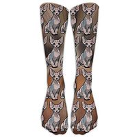 ETsocK Men&Women's Sphynx Cat Sitting Fashion Stocking Socks Athletic Sock Long Sock