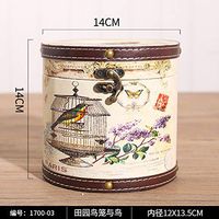 T-ZJHC European Wooden roll Paper Box Desktop Round Paper Towel Tube Home Living Room Paper Towel Box, Fluorescent Green Round 1701-04