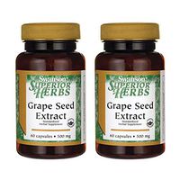 Swanson Grape Seed Extract (Standardized) 500 Milligrams 60 Capsules (2 Pack)