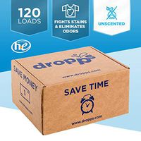 Dropps Laundry Oxi Booster Pods, Unscented, Versatile Stain Remover and Whitener, Eco Friendly, 120 Count