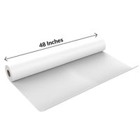 White Kraft USA Paper Roll - 48In x 100Ft - Perfect for Gift Wrapping, Craft, Packing, Floor Covering, Dunnage, Parcel, Table Runner - Bright White