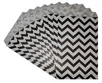 100 pcs Merchandise Gift Bags Shopping Sales Tote Bags (5" x 7", Black)