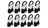 1ft (0.3M) 16AWG Heavy Duty (Power Extension Cord) Power Extension Cable 1 Feet (0.3 Meters) 3 Conductor (NEMA 5-15P to NEMA 5-15R) 13 Amp Power Cable ED766207 (10 Pack)