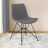 Armen Living  Palmetto Dining Chair, Charcoal