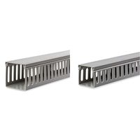 StarTech.com Server Rack Cable Management - 3x3in - Open Slot Network & Data Cable Raceway - Finger Duct Cable Management w/ Cover (AD3X3) & 2x2in Open Slot Wiring Cable Raceway Duct with Cover