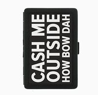 Cash Me Outside Stupid Funny Girl Dr. Phil Black Cigarette Case Holder Wallet RFID-blocking