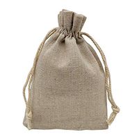 Sanrich 20 Pack Linen Burlap Bags 4" X 6" with Drawstring for Gift Bags Wedding Party Favors Jewelry Pouch Gift Sachets Favors (Linen)