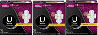 U by Kotex CleanWear Ultra Thin Regular Pads with Wings, Unscented (50 ct.)