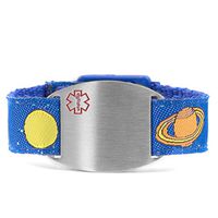 StickyJ USA Kids Space Mission Sport Strap Medical Alert Bracelet