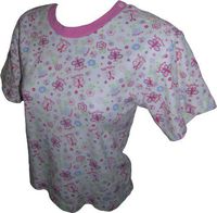 Baby Pants Adult Size Baby Shirt - 3XLarge Pink Butterflies Snap Shoulder