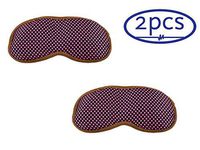 ObboMed ME-1012B (2Pcs) Soothing Silk Eye Sleep Mask with Cooling Gel Pack, Cold Therapy Relief Wrap, for Insomnia, Tired Puffy Eyes, Headache, Wrinkles, Dark Circles and Relaxation - Pink Dot