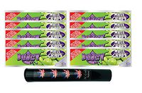 Herb Airtight Tube Pocket Protector with Juicy Jay's White Grape 1.25 Flavored Hemp Rolling Papers 10 Count DC Crafts Nation- Flag Leaf