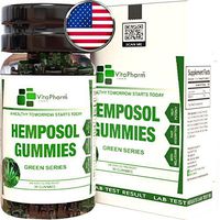 HIGH Potency HEMPOSOL Gummies with Melatonin by VitaPharm Nutrition | Natural Hemp Gummy Bears | Hemp Oil Extract for Pain Relief | Better Sleep | Anxiety & Stress| Omega 3 Plant Based Supplement