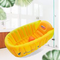 Inflatable Baby Bath Tub, Anti- Slip Toddler Bath Seat, Mini Swimming Pool for Baby,Baby Travel Accessories, Green & Yellow Bathroom Accessories for 0-3 Years Old Baby.