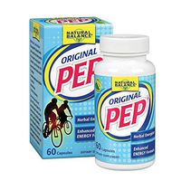 Natural Balance Original Pep Herbal Energizer | Energy, Vitality & Focus Formula w/ Eleuthero, Kola Nut  &  Gotu Kola | Plant-Based | 60 Caps, 30 Serv