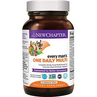 New Chapter Men's Multivitamin, Every Man's One Daily, Fermented with Probiotics + Selenium + B Vitamins + Vitamin D3 + Organic Non-GMO Ingredients - 72 Count (Pack of 1) (Packaging May Vary)