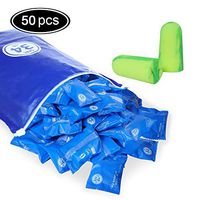 veook Soft Foam Earplugs 50 Pair - 34dB Highest NRR Disposable Comfortable Foam Ear Plugs Noise Reduction for Sleeping, Studying, Snoring, Work, Travel, Concert (Green)