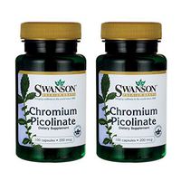 Swanson Chromium Picolinate 200 mcg 100 Capsules (2 Pack)