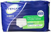 TENA for Men Heavy Protection Underwear, Super Plus Absorbency, XL, 14 Count