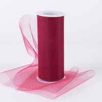 Burgundy Tulle Roll Spool 6"x25 yards (6"x75") Tutu Wedding Gift Bow Good Crafted Decoration and DIY Ideas