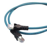 LAPP USA C5E001F2 Ethernet Cable, Cat5e, RJ45 Plug, RJ45 Plug, 6.6 ft, 2 m, Teal