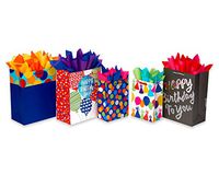 American Greetings Gift Bag with Tissue Paper, Birthday (5-Count)