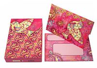 Punch Studio Paisley Bird Decorative Pouch Note Cards, Pink (84089),10 ct