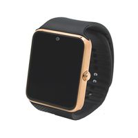 Alike C08 Men and Women Fashion Bluetooth Smart Watches Can Phone and Camera Sports Watch(gold with Black Band)