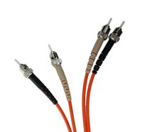 Leviton 50DST-M02 Fiber Patch Cord, 50/125um Multimode, Duplex, ST to ST, 2 Meters